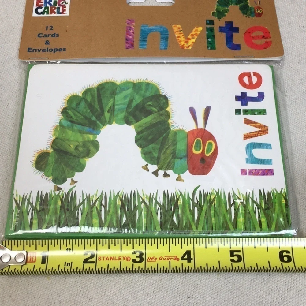 Eric Carle caterpillar invitations/envelopes NEW